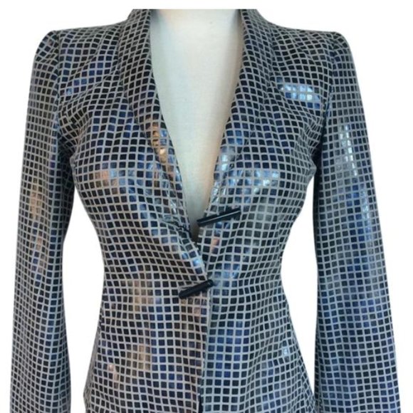 GIORGIO ARMANI LEATHER FITTED JACKET - Picture 3 of 8